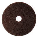 3M Low-Speed High Productivity Floor Pad 7100, 16" Diameter, Brown, 5/Carton - MMM08444