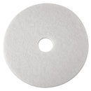3M Low-Speed Super Polishing Floor Pads 4100, 24" Diameter, White, 5/Carton - MMM08488