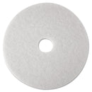 3M Super Polish Floor Pads 4100, 27" Diameter, White, 5/Carton - MMM20313