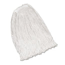 Rubbermaid Economy Cotton Mop Heads, Cut-End, Ctn, Wh, 32 Oz, 1-In. White Headband, 12/Ct - RCPV119