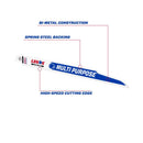 Lenox MULTIWOLF 12 in. Bi-Metal WAVE EDGE Reciprocating Saw Blade 10/14 TPI 5 pk