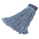 Rubbermaid Non-Launderable Cotton/Synthetic Cut-End Wet Mop Heads, Ctn/Syn, 32Oz, Be,12/Ct - RCPF559BLU