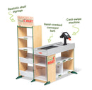 Freestanding Wooden Fresh Mart Grocery Store: Educational Focus on Money Concepts, 18 Pieces