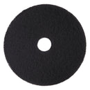 3M Low-Speed High Productivity Floor Pads 7300, 15" Diameter, Black, 5/Carton - MMM08273