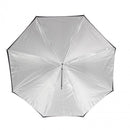 Westcott 32" Optical White Satin with Removable Black Cover Umbrella