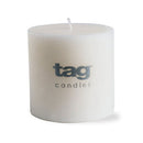 Tag Candles, Chapel Pillar Candle 3X3, White