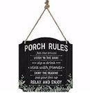 Carson, Porch Rules Metal Sign