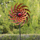 Alpine, Kinetic Dual Fiery Spinning Garden Stake, 75"H