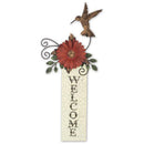 Sunset Vista, Hummingbird Metal Welcome Sign, 19"
