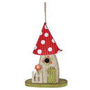 Sunset Vista, Red Mushroom Birdhouse