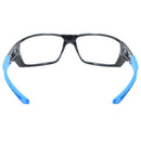 General Electric 04 Series Impact-Resistant Safety Glasses Clear Lens Black/Blue Frame 1 pk