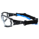 General Electric 05 Series Anti-Fog Impact-Resistant Safety Glasses Clear Lens Black/Blue Frame 1 pk