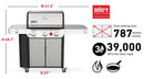 Weber – Genesis S-435 Propane Gas Grill – Stainless Steel (4 burners)