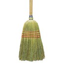 Boardwalk Upright Corn/Fiber Broom, 56", Lacquered Wood Handle, Natural, 6/Carton - BWKBR10012