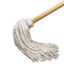 Boardwalk Deck Mop W/51 In. Wooden Handle, 12 Oz. Rayon Fiber Head, 6/Pack - BWK112R