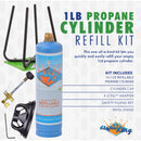 Flame King 14 in. L X 5 in. W 14.1 oz Propane Cylinder Steel 1 pc Propane