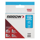 Arrow T50 3/8 in. W X 3/8 in. L Flat Crown Heavy Duty Staples 1250 pk, Pack of 4