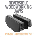Work IQ Vise Jaws Die Cast Aluminum Woodworker's Vise
