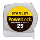 Stanley PowerLock 25 ft. L X 1 in. W Engineer's Tape Measure 1 pk