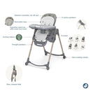 Minla 6-in-1 High Chairs - Classic Green
