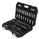DeWalt 1/4 and 3/8 in. drive Metric/SAE Mechanic's Tool Set 84 pc