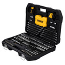 DeWalt 1/4 and 3/8 in. drive Metric/SAE Mechanic's Tool Set 142 pc