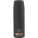 DeWalt 12 mm X 1/2 in. drive Metric 6 Point Deep Impact Socket 1 pc