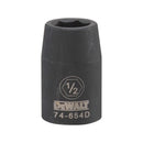 DeWalt 1/2 in. X 1/2 in. drive SAE 6 Point Deep Impact Socket 1 pc