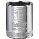 DeWalt 15 mm X 3/8 in. drive Metric 6 Point Socket 1 pc