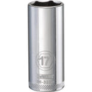 DeWalt 17 mm X 3/8 in. drive Metric 6 Point Deep Socket 1 pc