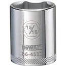 DeWalt 15/16 in. X 1/2 in. drive SAE 6 Point Socket 1 pc