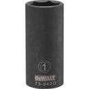 DeWalt 1 in. X 1/2 in. drive SAE 6 Point Deep Impact Socket 1 pc