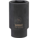 DeWalt 1-1/4 in. X 1/2 in. drive SAE 6 Point Deep Impact Socket 1 pc
