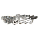 Stanley 1/4 and 3/8 in. drive Metric/SAE Mechanic's Tool Set 60 pc