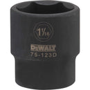 DeWalt 1-1/16 in. X 1/2 in. drive SAE 6 Point Deep Impact Socket 1 pc