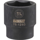 DeWalt 1-1/8 in. X 1/2 in. drive SAE 6 Point Deep Impact Socket 1 pc