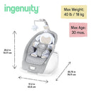 Comfort 2 Go Compact Portable Baby Swing with Music - Cuddle Lamb