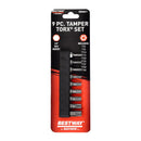 Mayhew Bestway Tamper Torx Screwdriver Bit Set S2 Tool Steel 9 pc