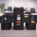 Organize-it Black Miniature Storage Bin 5.5 in. H X 6.5 in. W X 6.5 in. D Stackable, Pack of 8