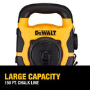 DeWalt Large Capacity Chalk Line Reel 150 ft. Braided