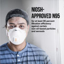 3M Cool Flow N95 Disposable Particulate Respirator Valved White 15 pk