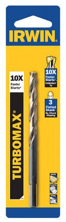 Irwin Turbomax 9/32 in. X 4-1/4 in. L High Speed Steel Drill Bit Straight Shank 1 pc