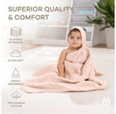 Hooded Baby Towels - 6 Layer, 100% Muslin Cotton - Large 32 x 32 Inch