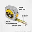 Stanley PowerLock 35 ft. L X 1 in. W Compact Tape Measure 1 pk