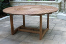 Outdoor Interiors, Lrg. Round Eucalyptus Lazy Susan Dining Table