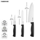 3 Piece Chef Knife Set - Black