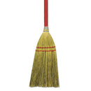 Boardwalk Blended Straw Toy Broom, Red Headband, 24" Red Wooden Handle, 12/Carton - BWKBR10018