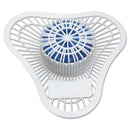 Big D Non-Para Urinal Screen, Lasts 30 Days, White, Evergreen Fragrance, Dozen - BGD659