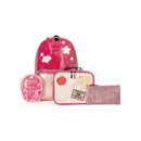 Kids Backpack Set with Lunch Box and Headphones - Red/Gray