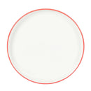 16pc Two Tone Porcelain Dinnerware Set - Red/White